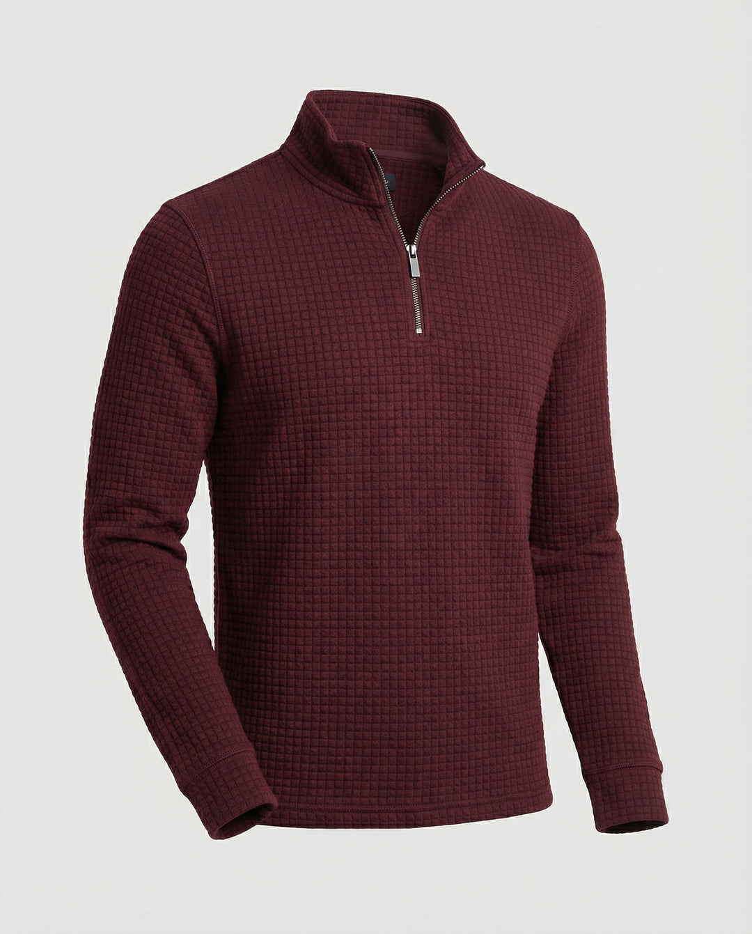 Herren funktionales Langarmshirt mit modernem Stehkragen und Reißverschluss EB