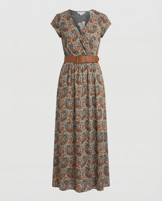 Boho Langes Maxikleid mit Blumenmuster für Sommer & Urlaub | EB