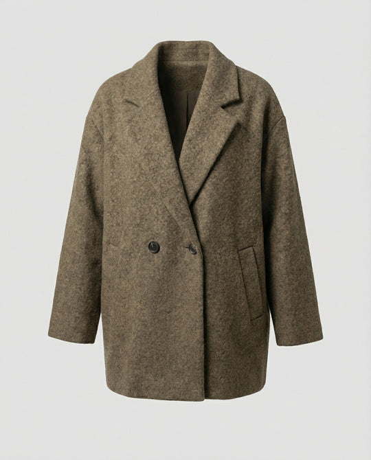 Damen Oversized Wollmantel EB
