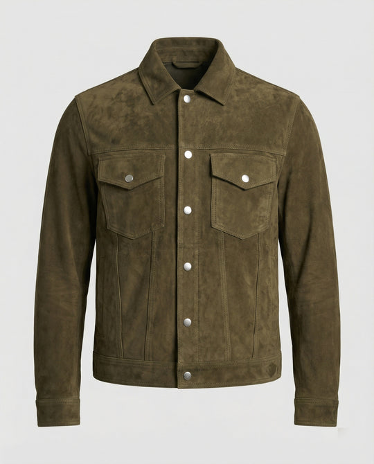 Herren Vegan lederjacke im lässigen Stil mit praktischen Taschen EB
