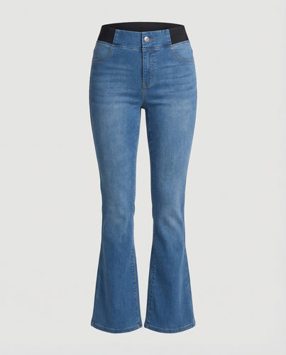 Damen Schlagjeans High Waist mit Komfortbund