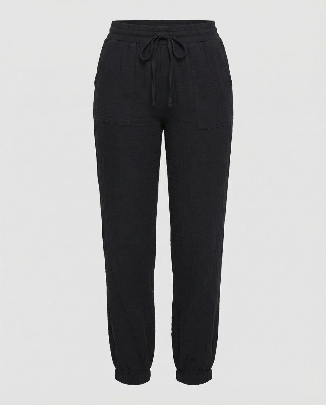 Damen luftige Freizeithose mit elastischem Bund und seitlichen Taschen EB