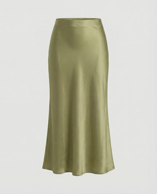 Damen Longskirt aus glattem Satin von EB