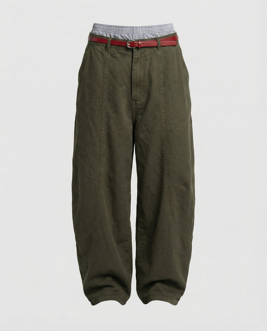 Damen Weite utilitaristische Stoffhose EB