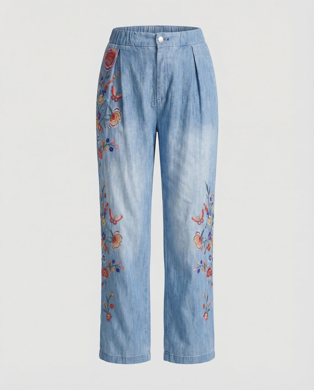 EB | Floral Print Lockere Jeanshose für Frauen