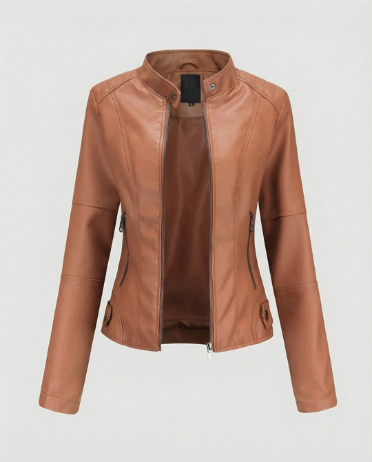 EB | Luxuriöse Stilvolle Lederjacke für Frauen