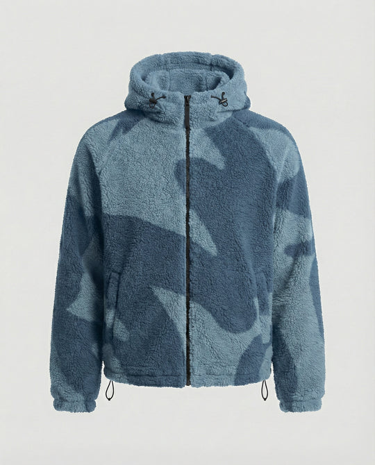 EB | Herren Kapuzen Zip-Up Warm Fleece Jacke