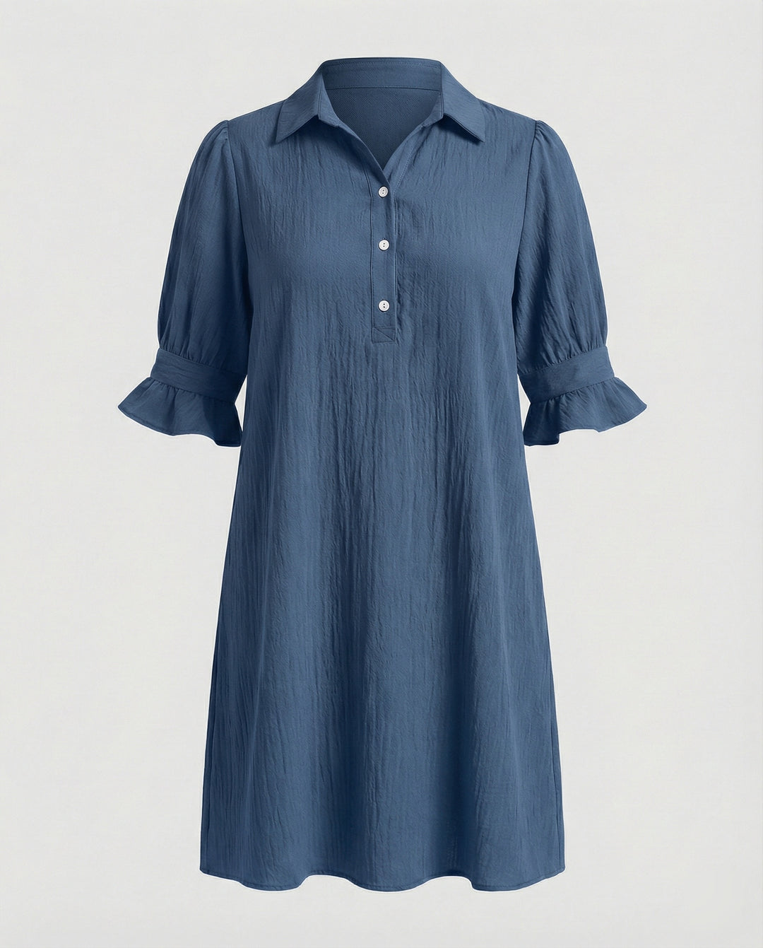 Hemdblusenkleid Damen mit Taschen