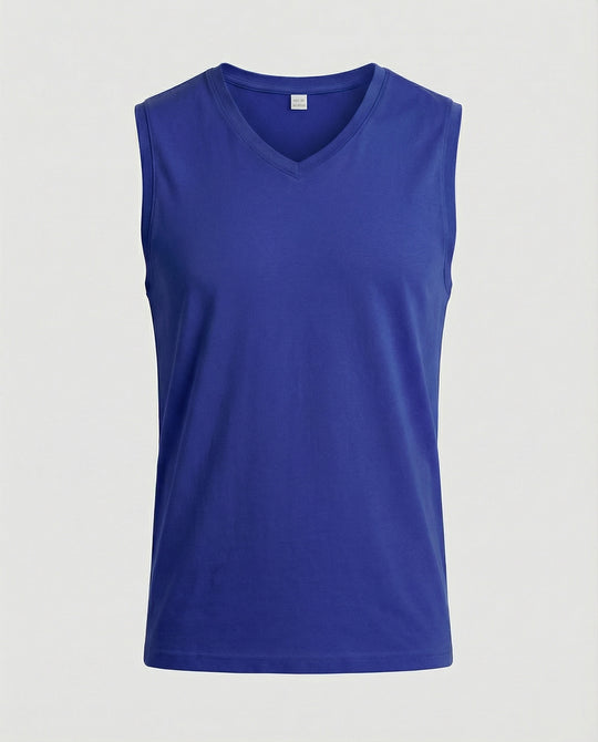 Herren ärmelloses V-Ausschnitt-Tanktop aus atmungsaktivem Stretchmaterial EB