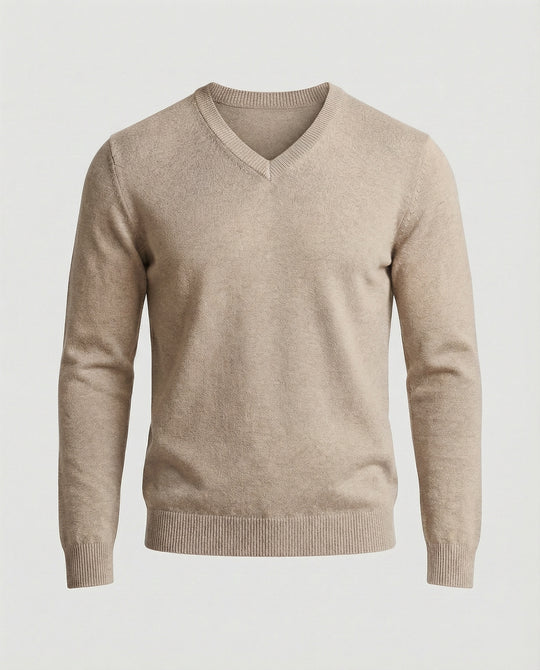 Herren V-Ausschnitt Feinstrickpullover EB