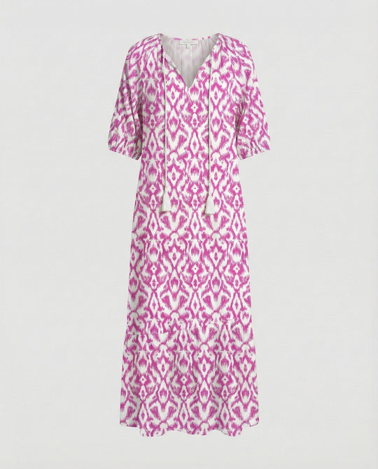 Boho Maxikleid Damen Kordelzug