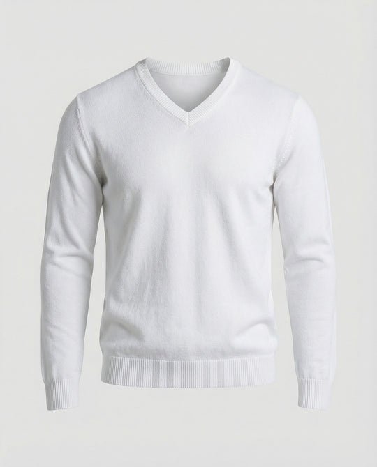 Herren V-Ausschnitt Feinstrickpullover EB