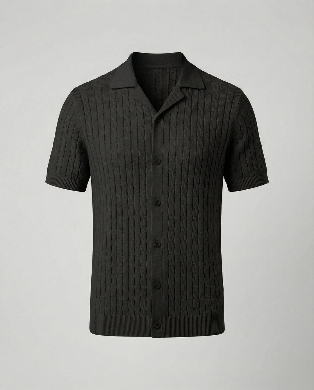 Herren Kurzarm-Strickhemd