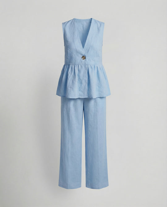 Damen Elegantes Leinen-Hosenanzug EB