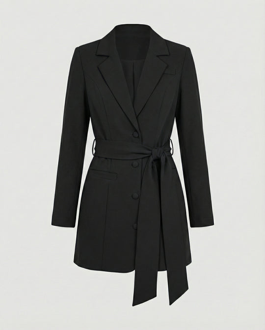 Blazerkleid Tailliert Mit Knopfleiste Damen
