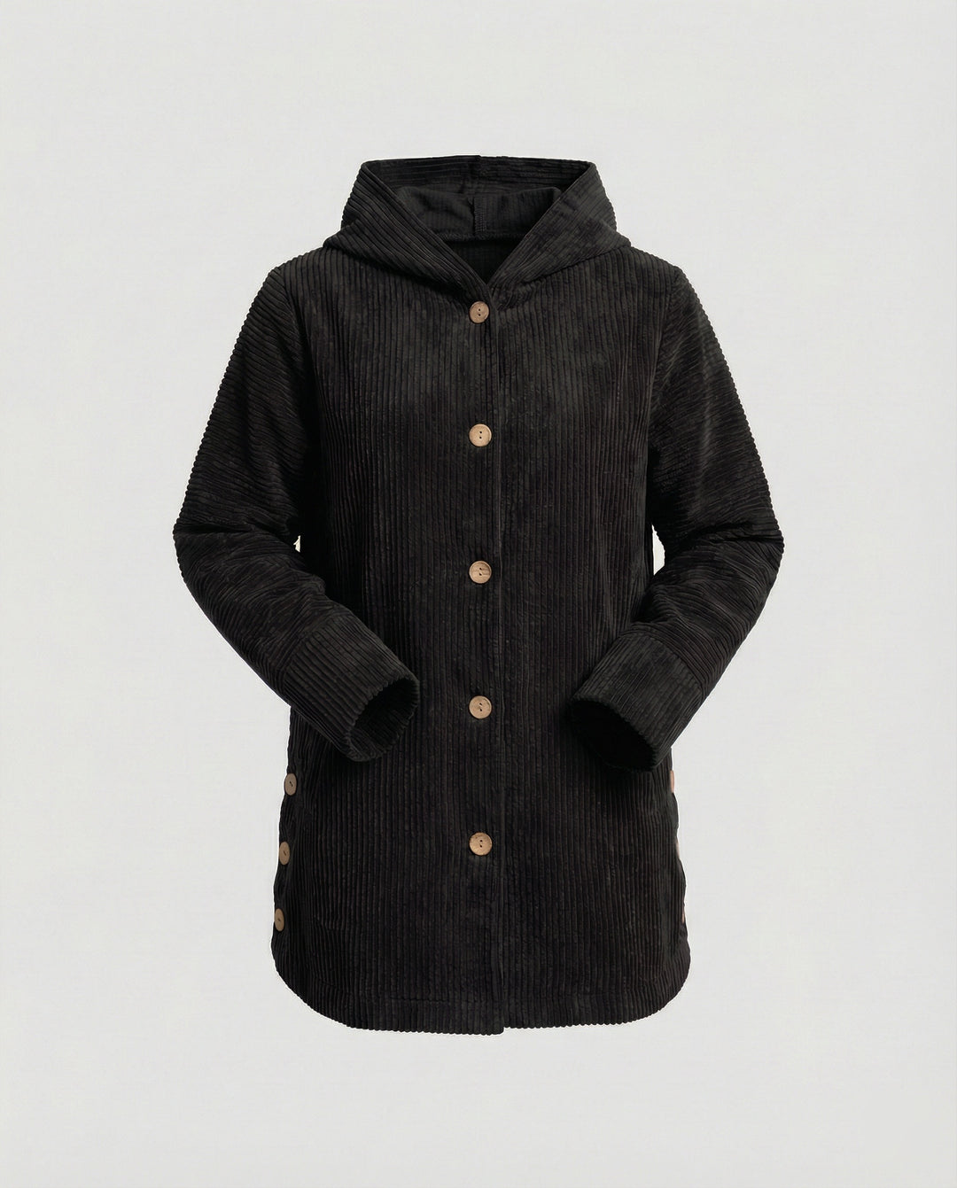 Damen Cord-Kapuzenjacke