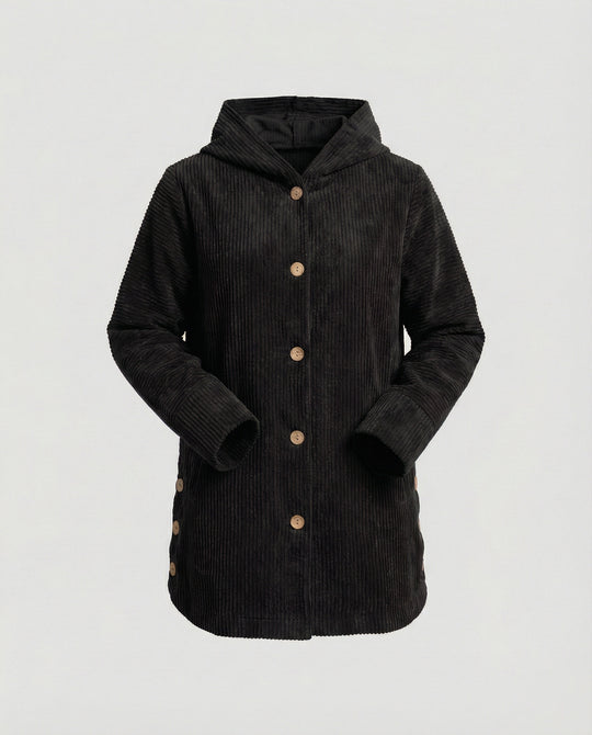 Damen Cord-Kapuzenjacke