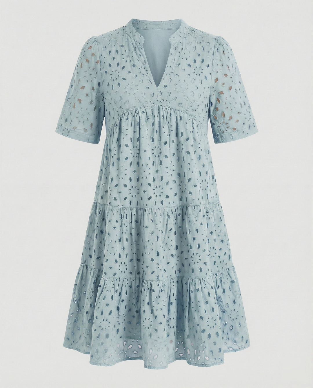 Freizeitkleid Damen mit Lochmuster