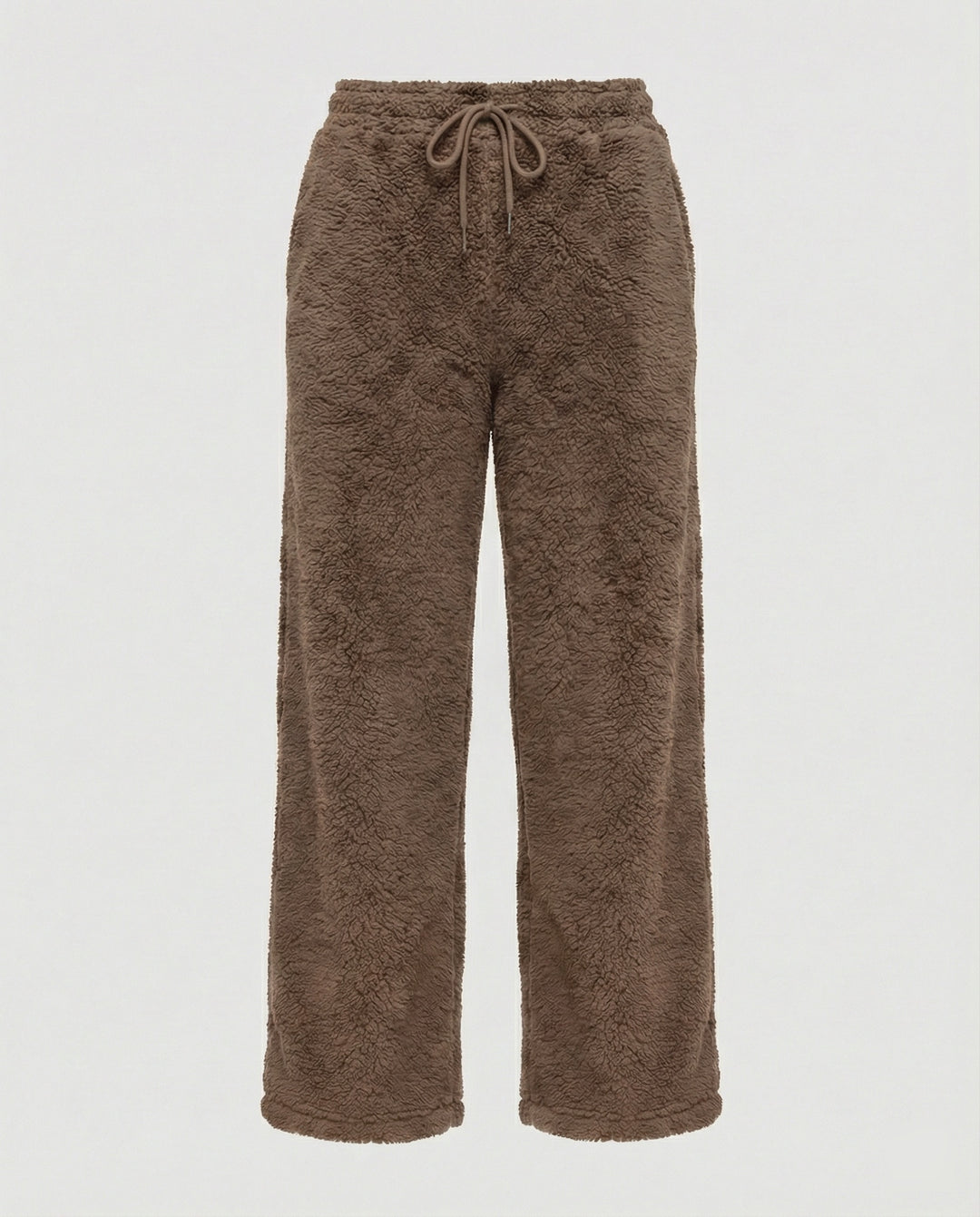 Damen kuschelige Fleece-Hose mit weitem Schnitt EB