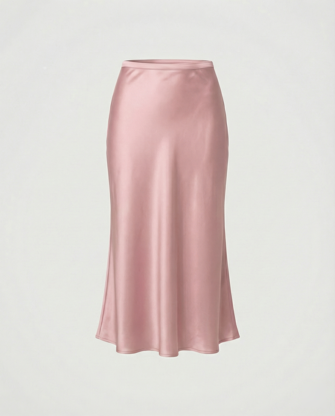 Damen eleganter Midirock mit sanftem Schnitt und hohem Bund EB