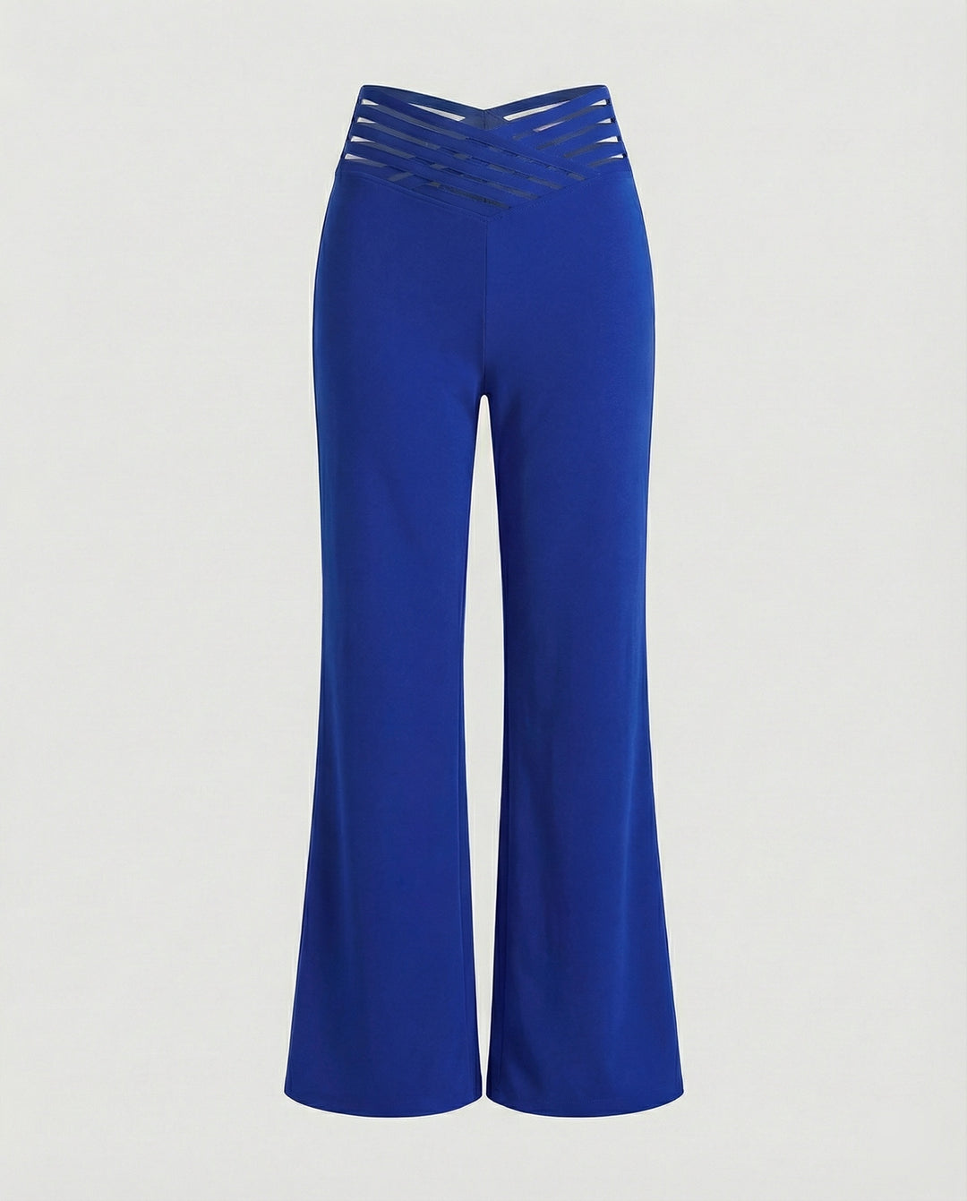 Damen Weit geschnittene Palazzo-Hose mit trendigen Cut-Outs EB
