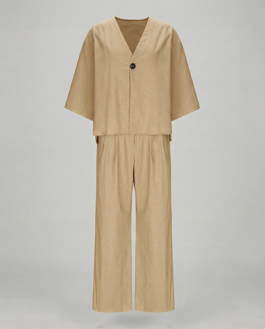 Zweiteiler Set Damen mit Oversized Bluse