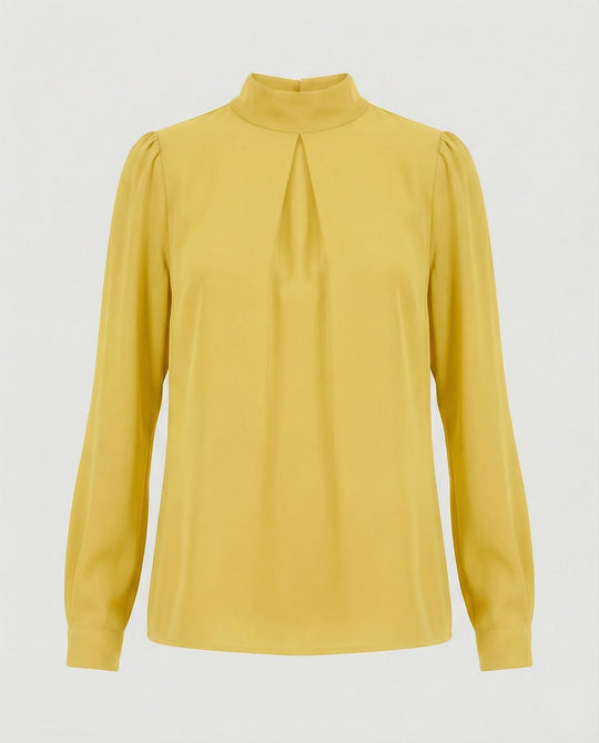 Damen elegante Bluse mit Stehkragen EB