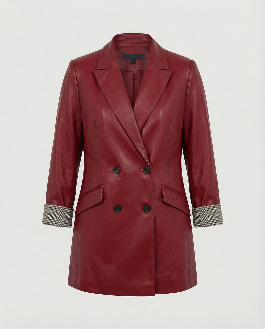 Damen Doppelreihiger Blazer mit kontrastierenden Ärmelaufschlägen EB