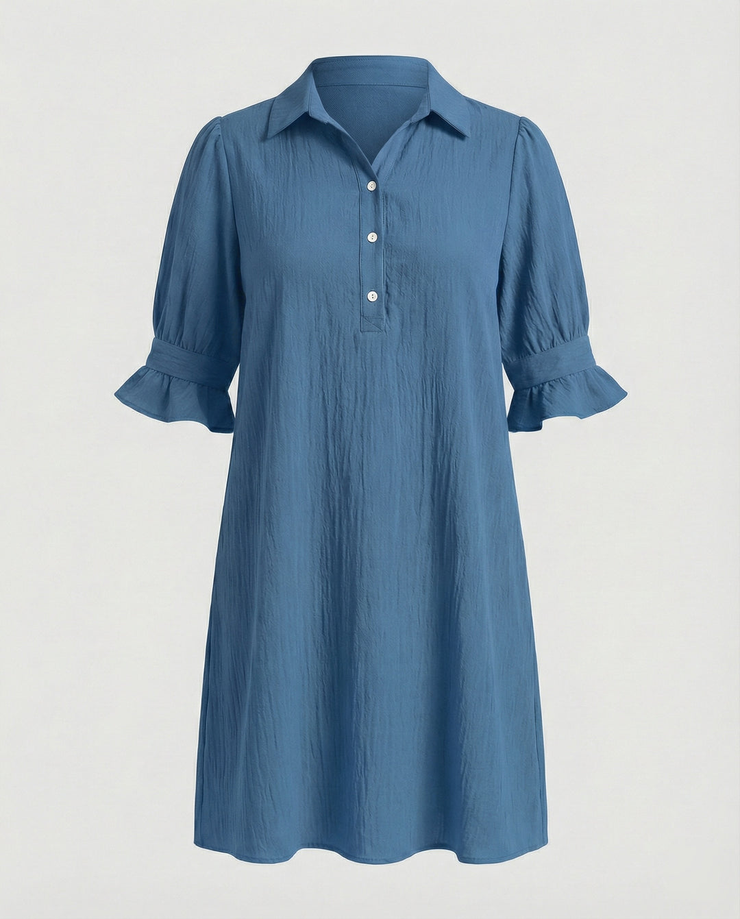 Hemdblusenkleid Damen mit Taschen