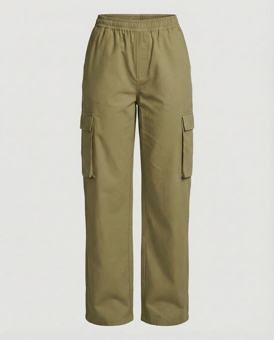 Damen Cargo-Hose mit elastischem Bund und praktischen Seitentaschen EB