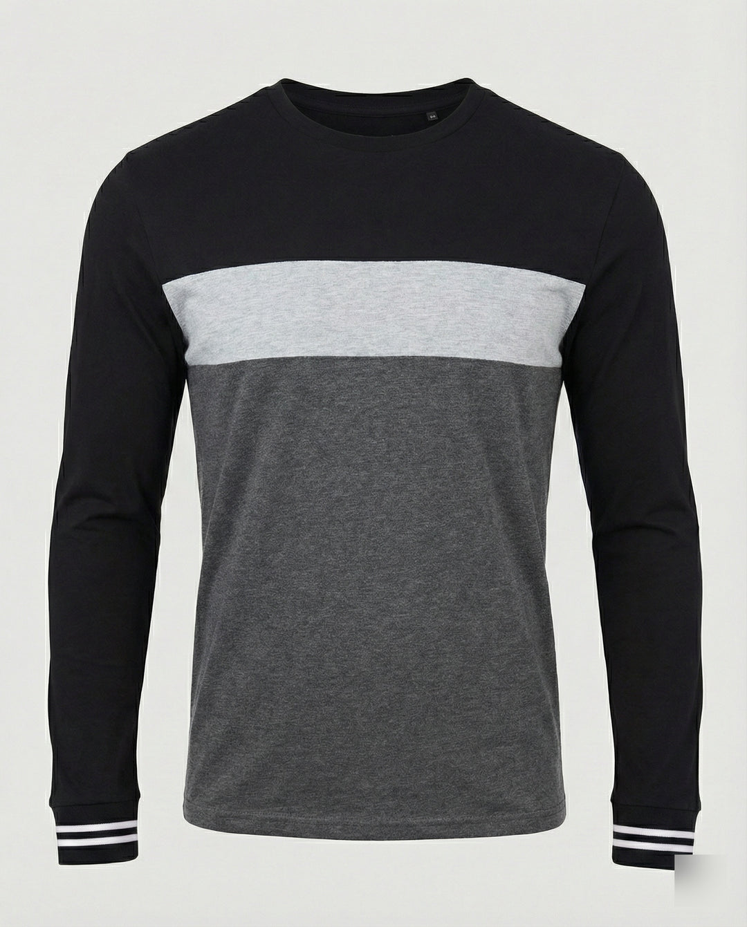 Herren Langarmshirt mit sportlichen Farbakzenten und bequemer Passform EB