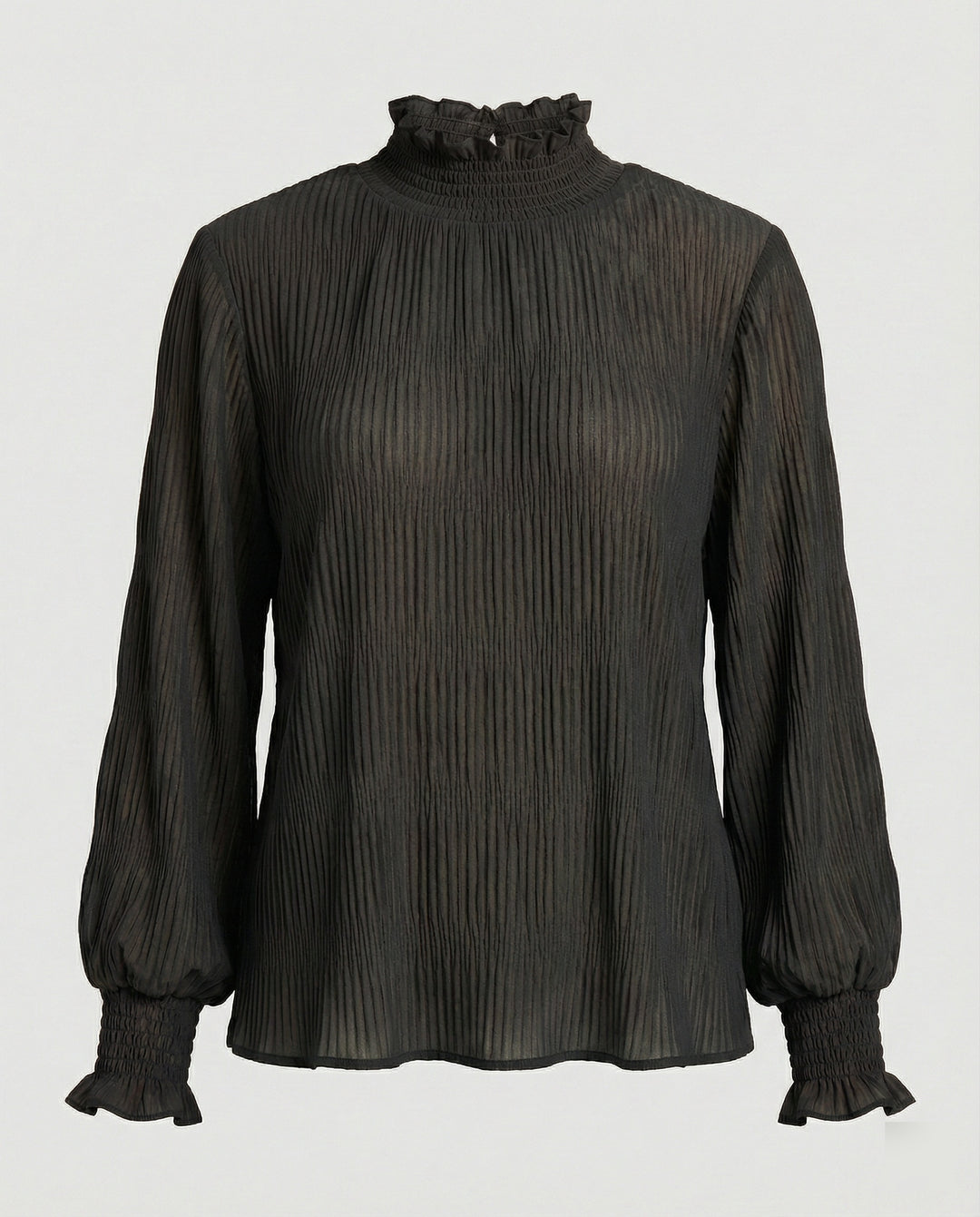 Bluse Damen Plissee Rüschen