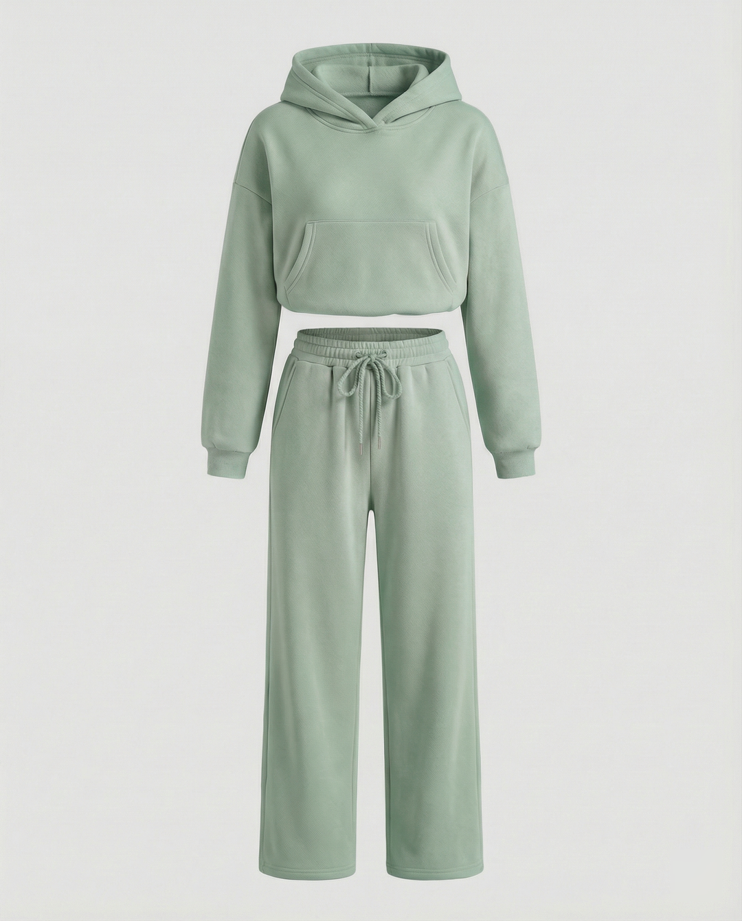 Damen Sweat-Set mit lässigem Schnitt und hohem Kragen EB