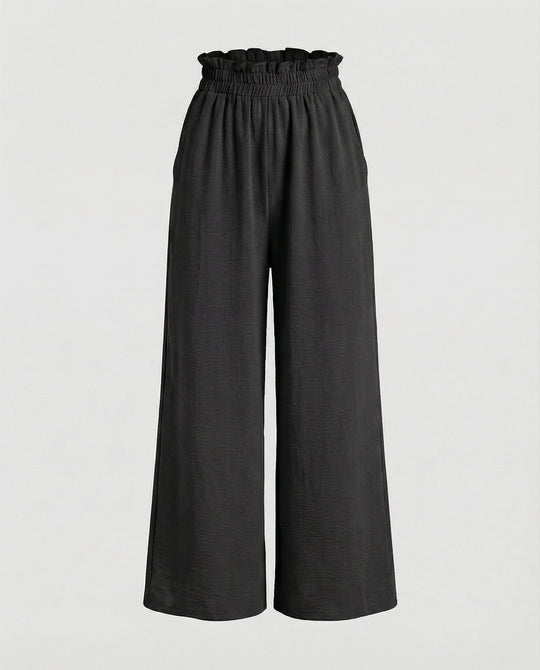 Damen Culotte-Hosen mit weitem Bein und elastischem Bund EB