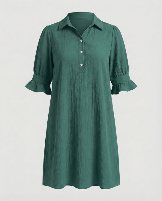 Hemdblusenkleid Damen mit Taschen