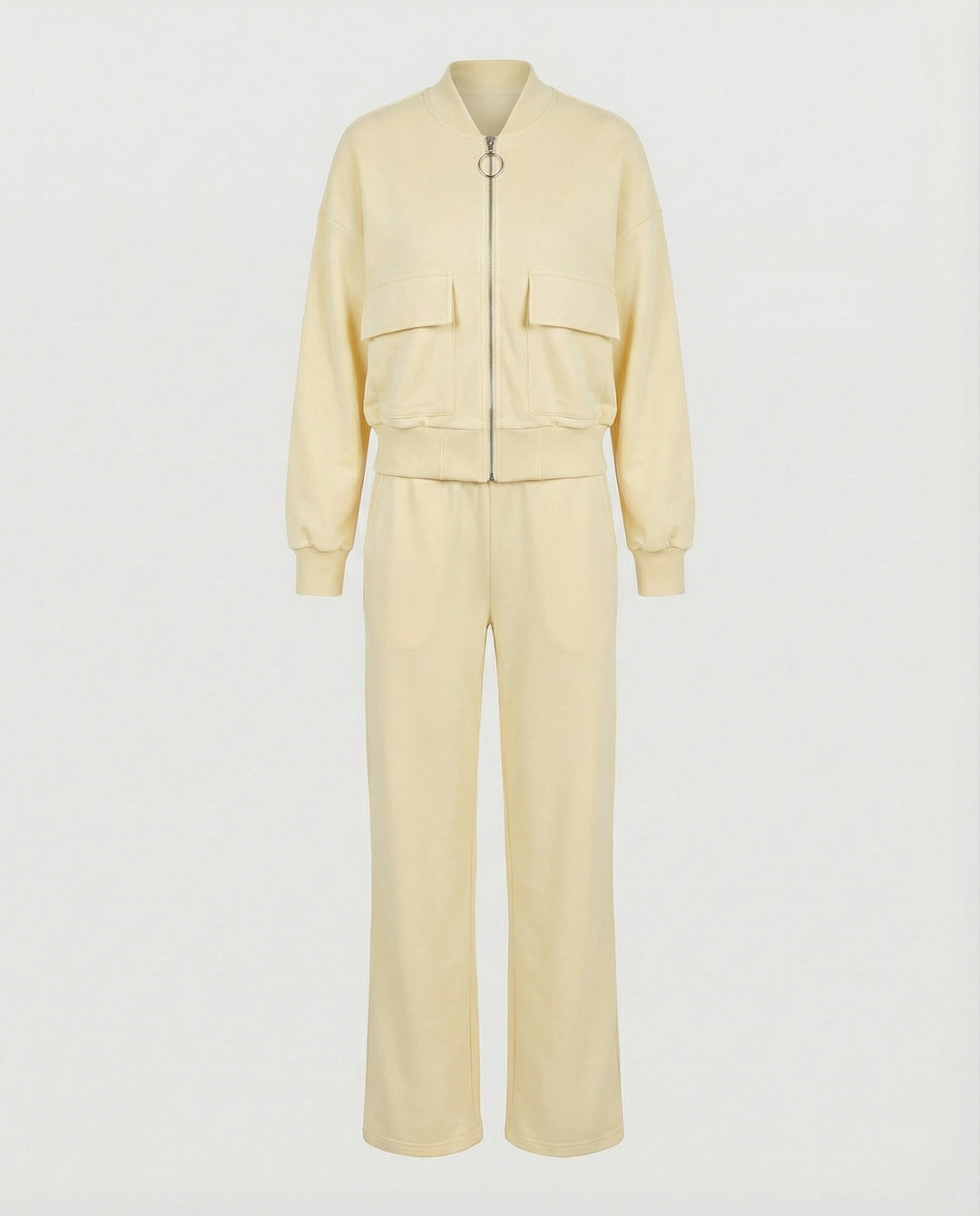 Damen lässige Zip-Jacke mit Taschen