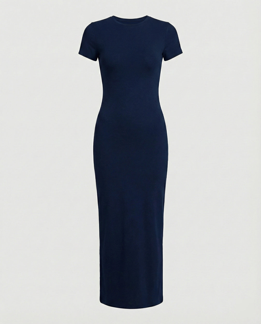 Figurbetontes Maxikleid mit kurzen Ärmeln