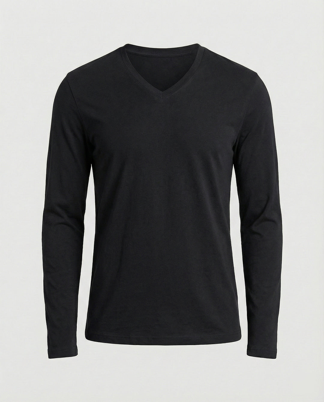 Herren lässiges V-Ausschnitt Langarmshirt EB