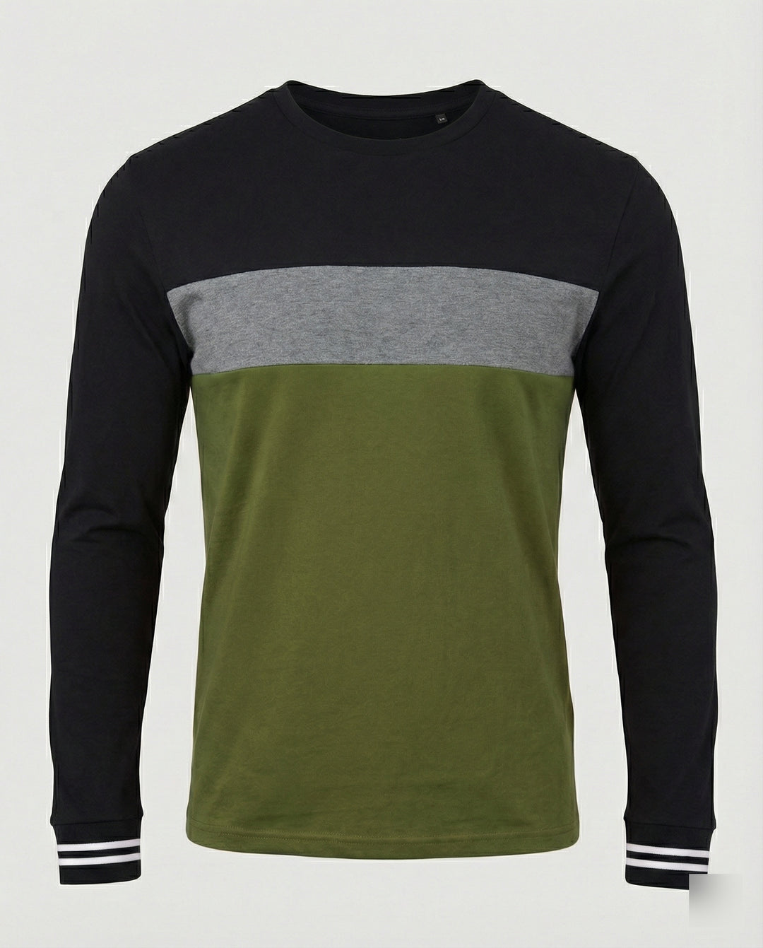 Herren Langarmshirt mit sportlichen Farbakzenten und bequemer Passform EB