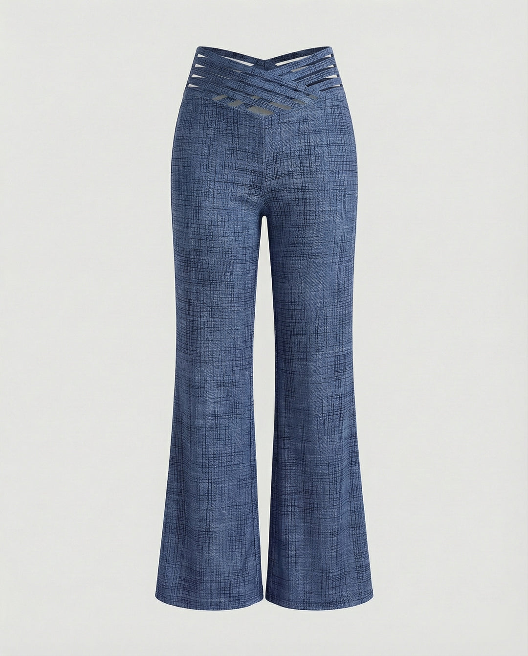 Damen Weit geschnittene Palazzo-Hose mit trendigen Cut-Outs EB