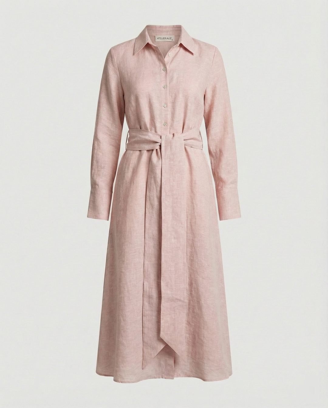 Leinen Freizeitkleid Damen Hemdkleid