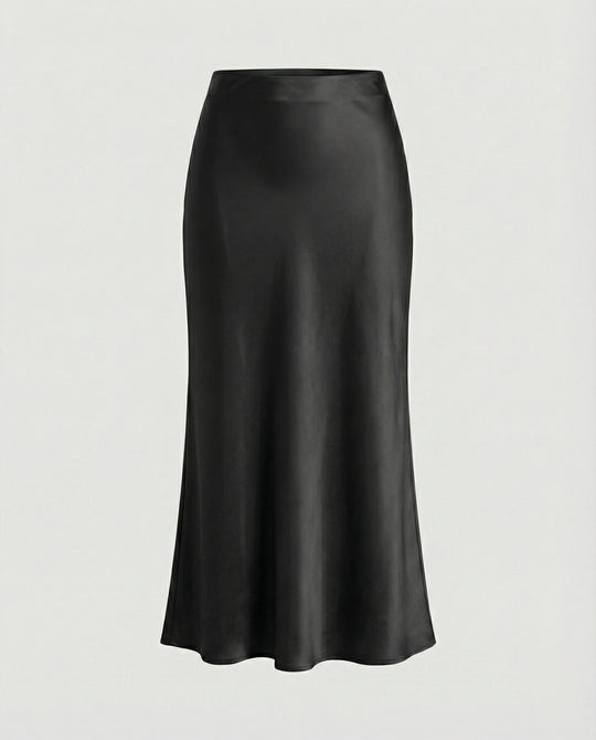 Damen Longskirt aus glattem Satin von EB