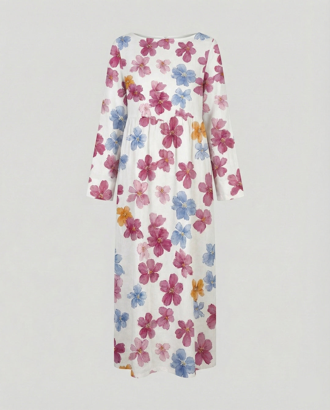 Damen Maxikleid floral mit Taschen
