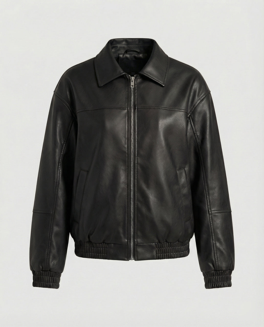 Damen Lässige Lederjacke mit Nieten