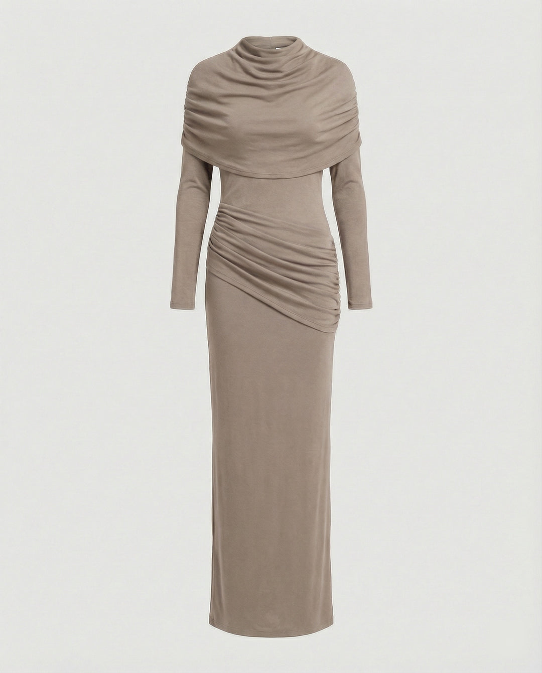 Damen Maxikleid mit Drapierung