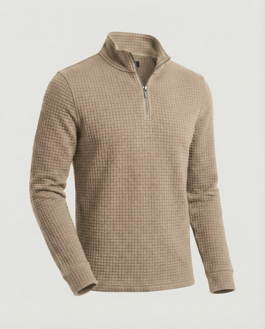 Herren funktionales Langarmshirt mit modernem Stehkragen und Reißverschluss EB