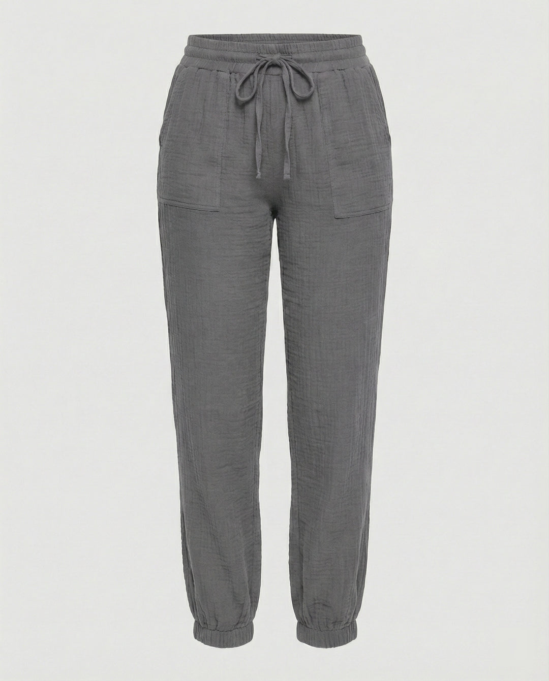 Damen luftige Freizeithose mit elastischem Bund und seitlichen Taschen EB