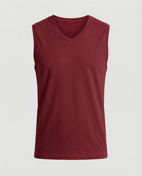 Herren ärmelloses V-Ausschnitt-Tanktop aus atmungsaktivem Stretchmaterial EB