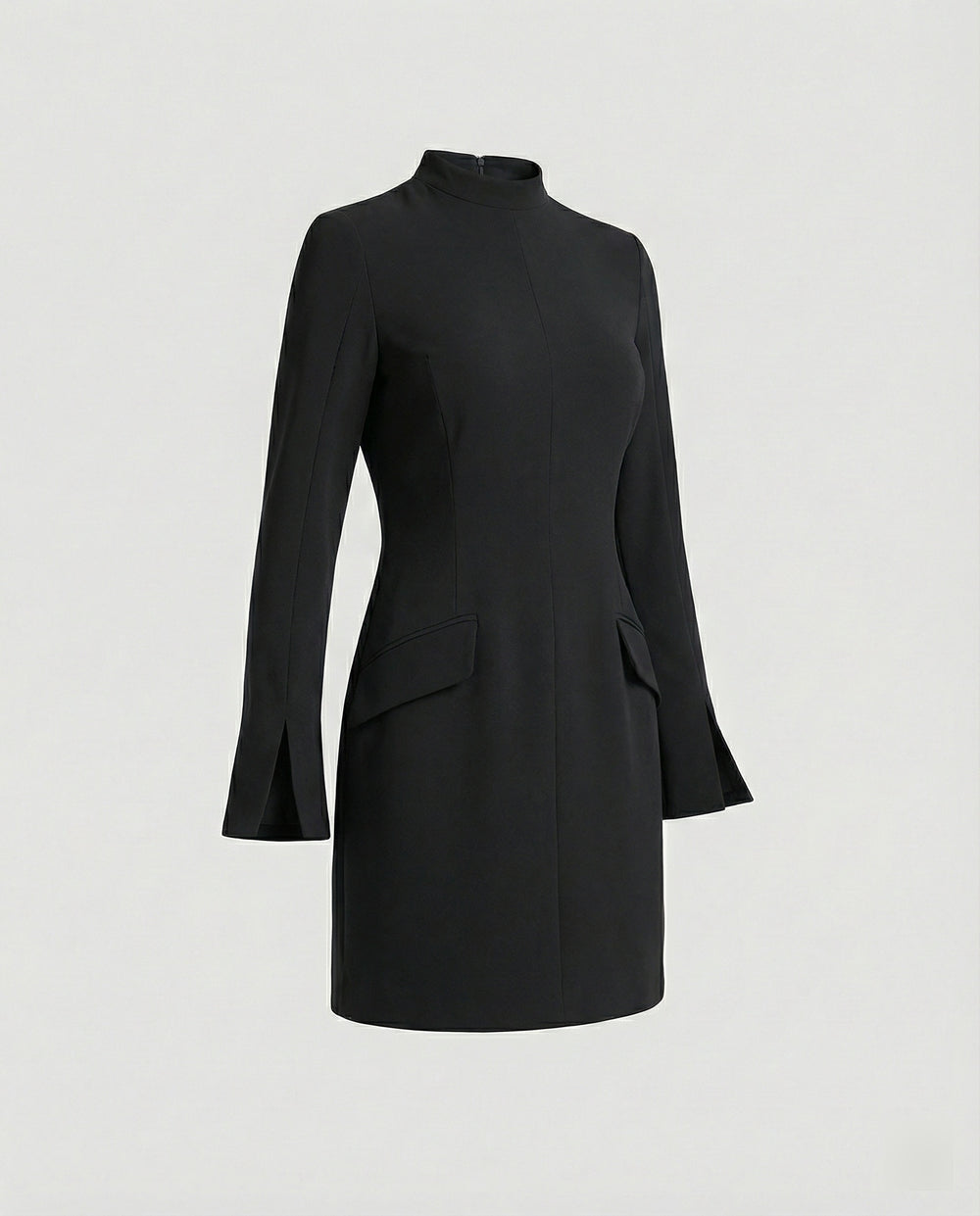 Damen elegantes Minikleid mit Taschen