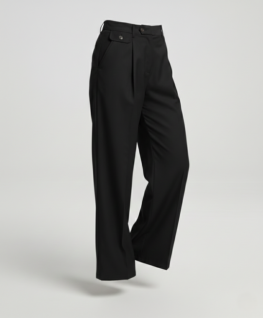 Freizeitkleidung Damen High Waist Stoffhose